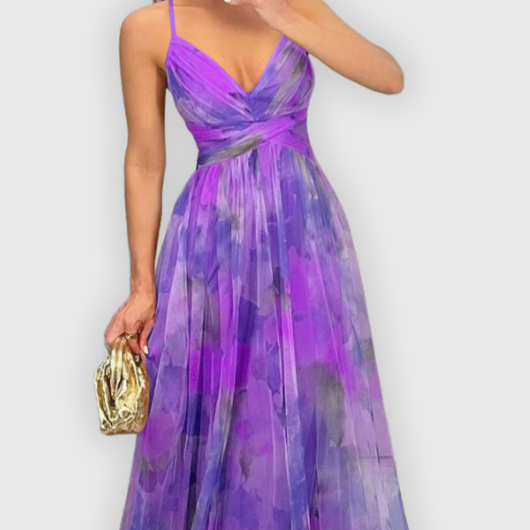 Iris - Chique Zomerjurk Dames met V-hals en Dunne Bandjes