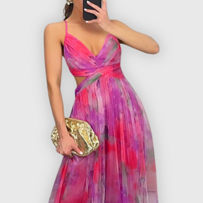 Iris - Chique Zomerjurk Dames met V-hals en Dunne Bandjes