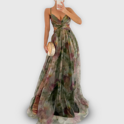 Iris - Chique Zomerjurk Dames met V-hals en Dunne Bandjes